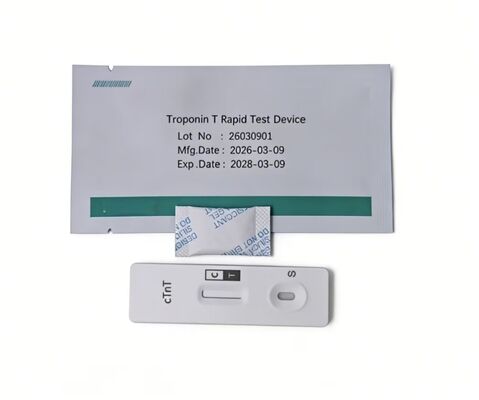 Cardiac Troponin T Rapid Test Device, Whole Blood/Serum/Plasma Compatibility