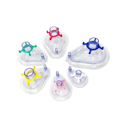 Disposable Medical Surgery Consumables PVC Anesthesia Masks Lightweight