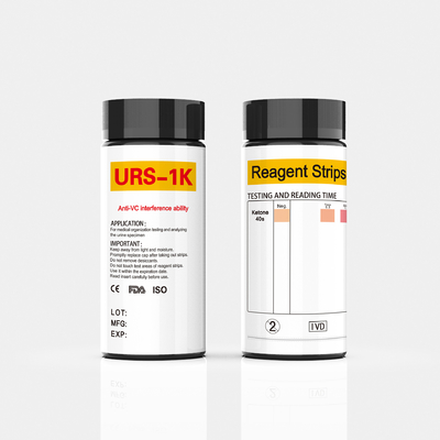 URS-1K Reagent Strips for Urinalysis Ketone Test 100 Strips​​