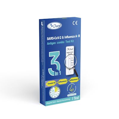 Respiratory Infection Antigen Combo Test Kit with 98% Accuracy and 8 Mins Test Time Using Colloidal Gold Method
