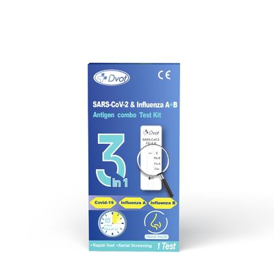 Respiratory Infection Antigen Combo Test Kit with 98% Accuracy and 8 Mins Test Time Using Colloidal Gold Method