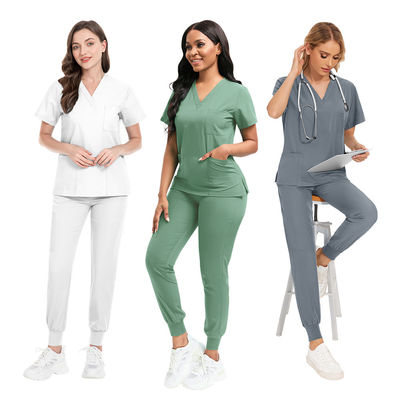 Medical Scrub Uniform Professional Stretch and Wrinkle-Resistant for Doctors Nurses