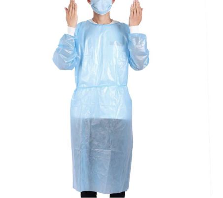 Disposable Isolation Gown PP+PE Laminated Waterproof and Breathable for Lab and Hospital Use​​
