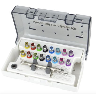 Universal Dental Implant Prosthetic Kit 16 Screwdrivers with Torque Wrench for Osstem and More​​
