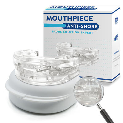 Adjustable Anti-Snore Mouthpiece Two-Piece Design with 10-Level Jaw Positioning