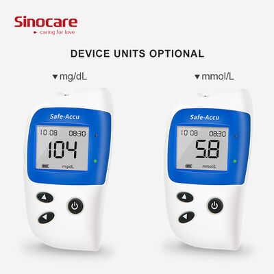 Sinocare Safe-Accu 2 Glucose Meter No Coding Required 10-Second Result with 0.6μL Blood Sample