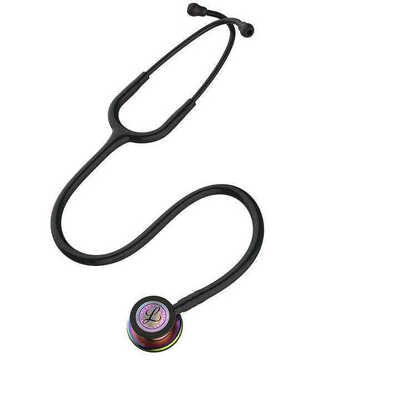 3M Littmann Classic III Monitoring Stethoscope Black-Finish Chest-piece stem and headset 27 inch 5868 Burgundy Tube