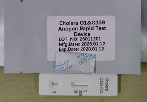 Cholera O1/O139 Antigen Rapid Test Device 25T/Box Suitable for home emergency screening and disease control procurement