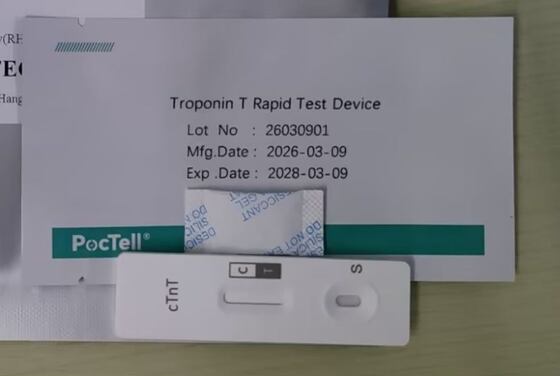 Cardiac Troponin T Rapid Test Device, Whole Blood/Serum/Plasma Compatibility