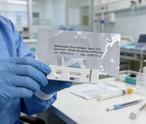 Monkeypox Virus Antigen Rapid Test  Kit  Results in 20 Mins from Swab/Blood Sample