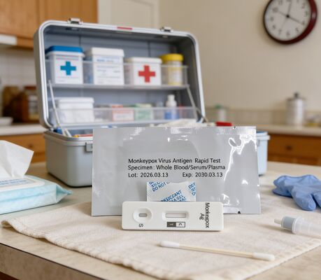 Monkeypox Virus Antigen Rapid Test  Kit  Results in 20 Mins from Swab/Blood Sample