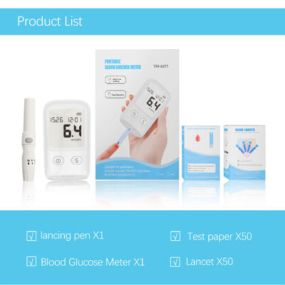 No Coding Blood Glucose Meter 0.6μL Sample and Results in 5 Seconds Easy for Seniors