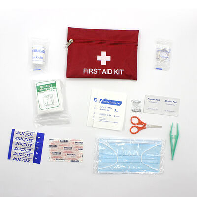 Fully Stocked First Aid Kit Bag 12 Set for Family and Personal Emergency