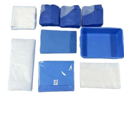 Complete C-Section Surgical Pack, Sterile Kit with Retractor, Drapes & Gowns