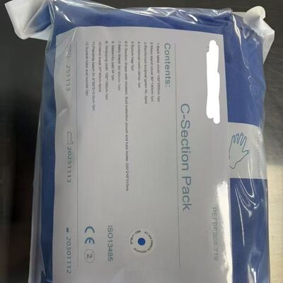 Complete C-Section Surgical Pack, Sterile Kit with Retractor, Drapes & Gowns