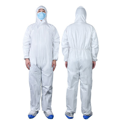Disposable Protective Coverall with Breathable SF Film with Hood and Elastic Cuffs